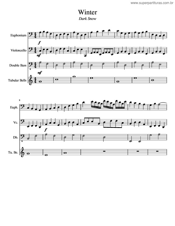 Partitura da música Winter v.3