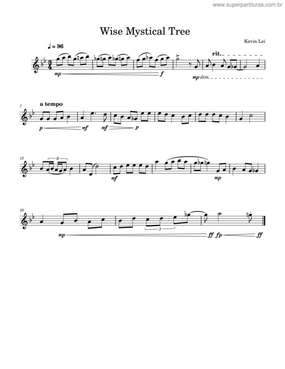 Partitura da música Wise Mystical Tree