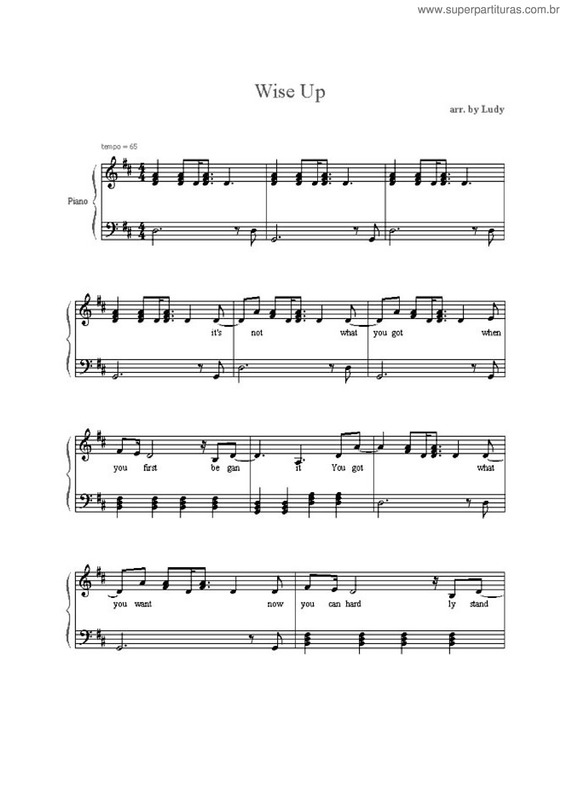 Partitura da música Wise Up v.2