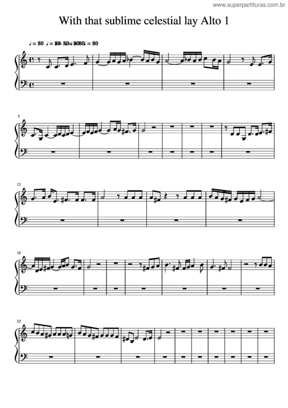 Partitura da música With That Sublime Celestial Lay Alto 1M