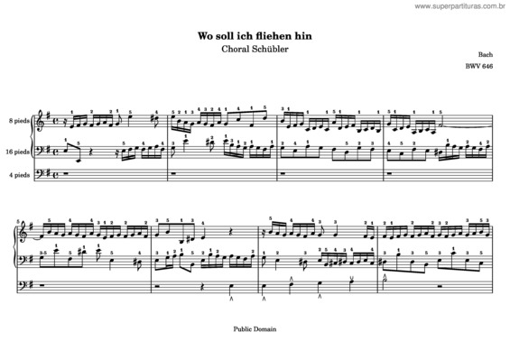 Partitura da música Wo soll ich fliehen hin