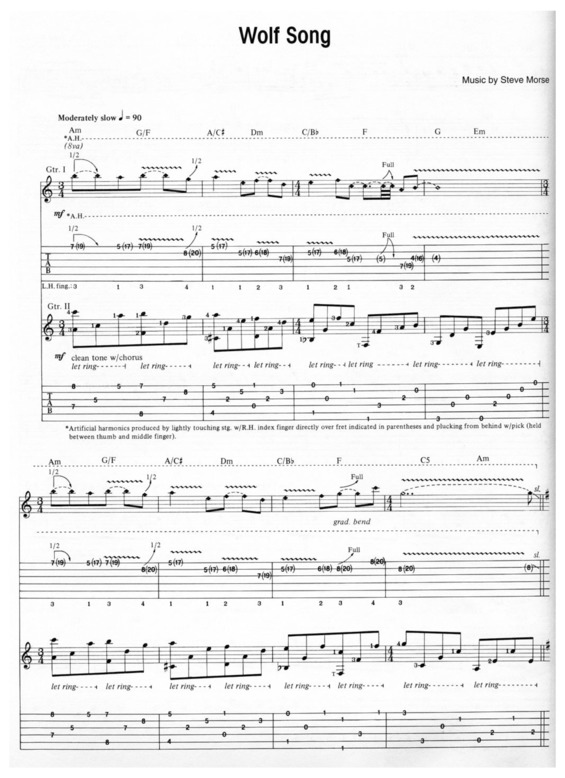 Partitura da música Wolf Song