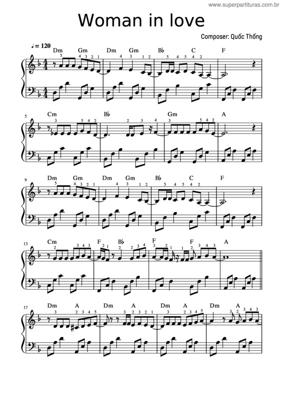 Partitura da música Woman In Love v.10