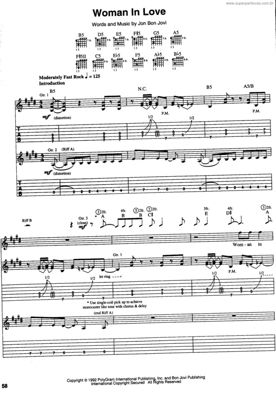 Partitura da música Woman In Love v.4