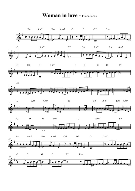 Partitura da música Woman in Love v.6