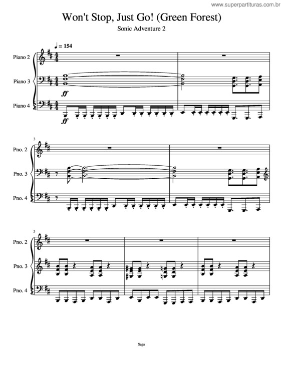 Partitura da música Won`T Stop, Just Go!