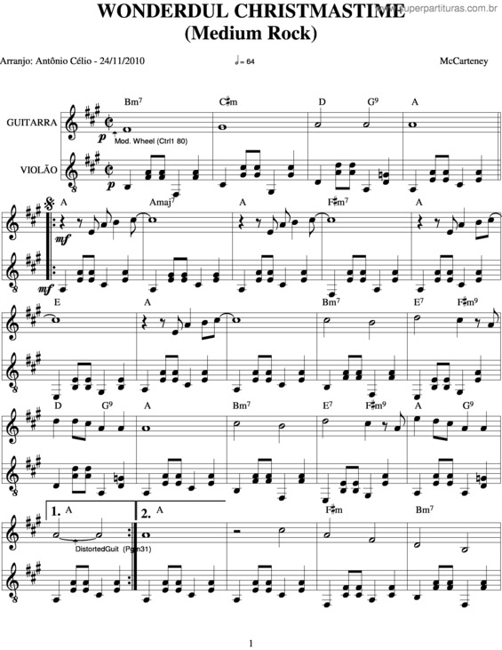 Partitura da música Wonderdul Christmastime