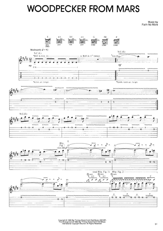 Partitura da música Woodpecker From Mars