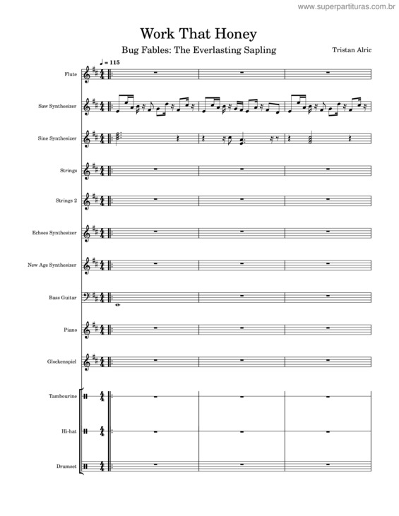 Partitura da música Work That Honey – Bug Fables