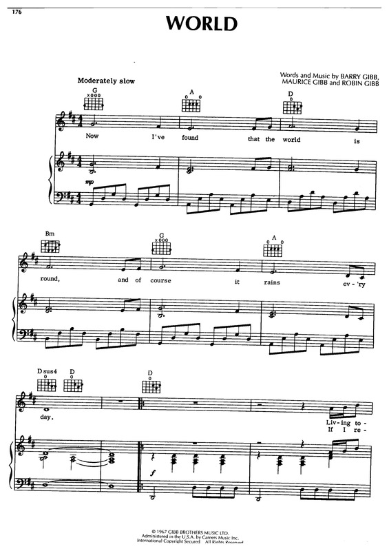 Partitura da música World