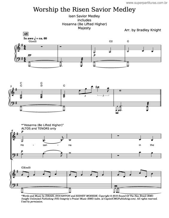 Partitura da música Worship The Risen Savior – Hosanna! Music
