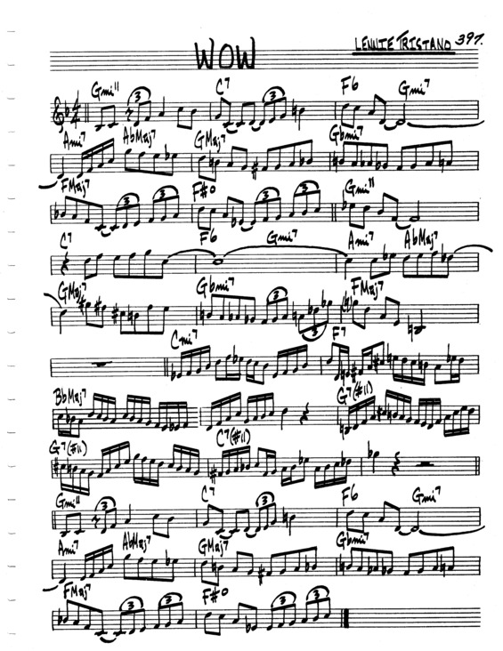 Partitura da música Wow v.2