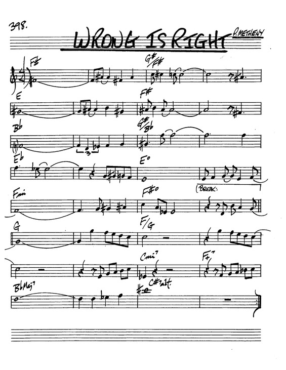 Partitura da música Wrong Is Right