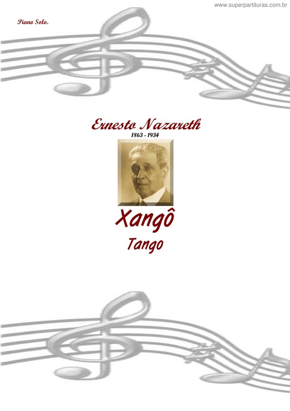 Partitura da música Xangô v.2
