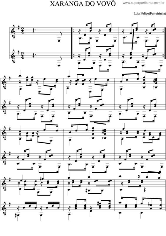 Partitura da música Xaranga Do Vovô v.2