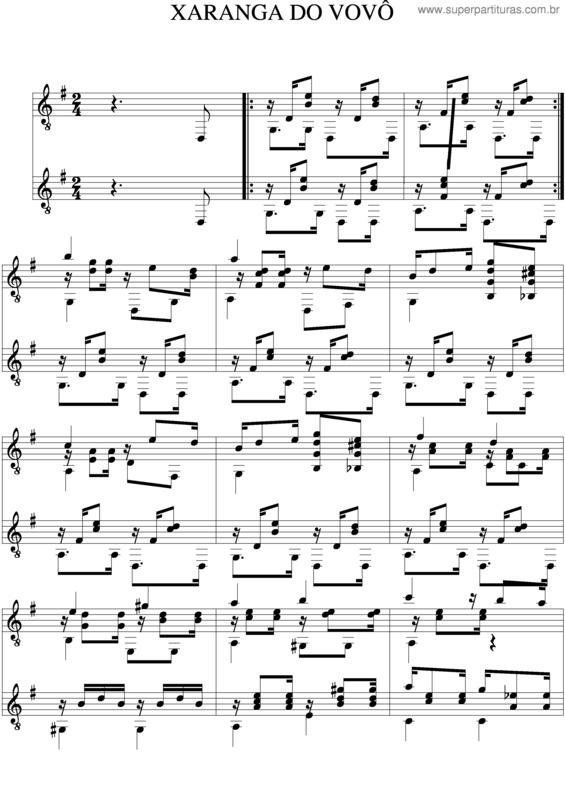 Partitura da música Xaranga Do Vovô