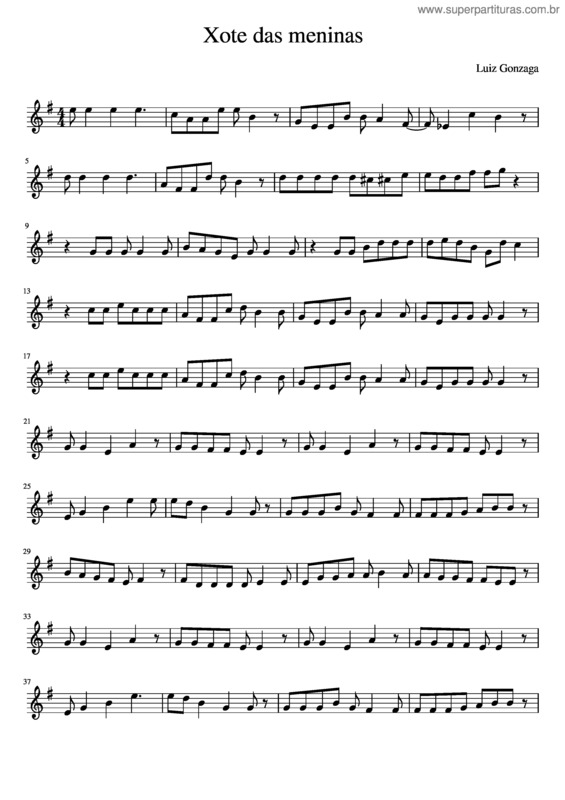 Partitura da música Xote Das Meninas v.11