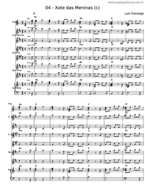 Partitura da música Xote Das Meninas v.12