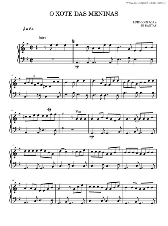 Partitura da música Xote Das Meninas v.13