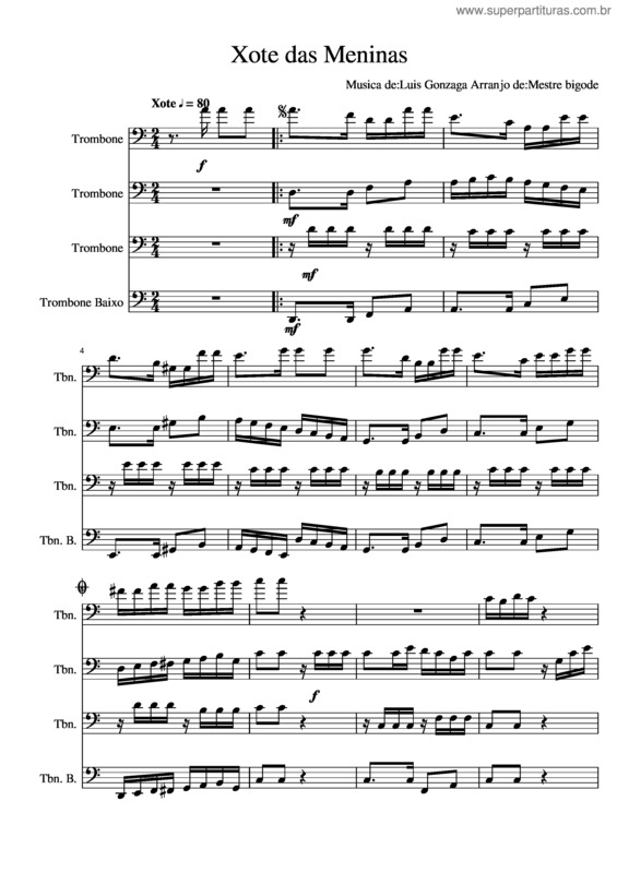Partitura da música Xote Das Meninas v.14