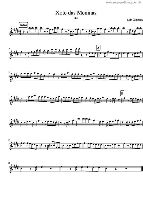 Partitura da música Xote Das Meninas v.15