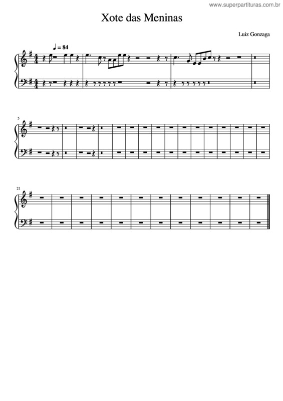 Partitura da música Xote Das Meninas v.17