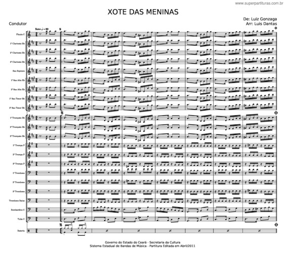Partitura da música Xote Das Meninas v.18