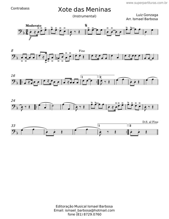 Partitura da música Xote Das Meninas v.28