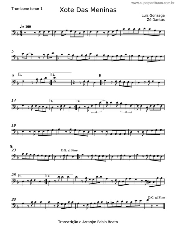 Partitura da música Xote Das Meninas v.30