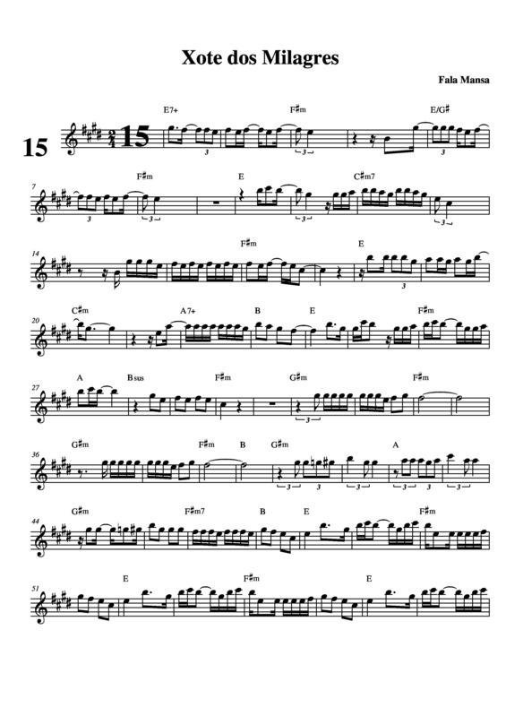 Partitura da música Xote dos Milagres v.5