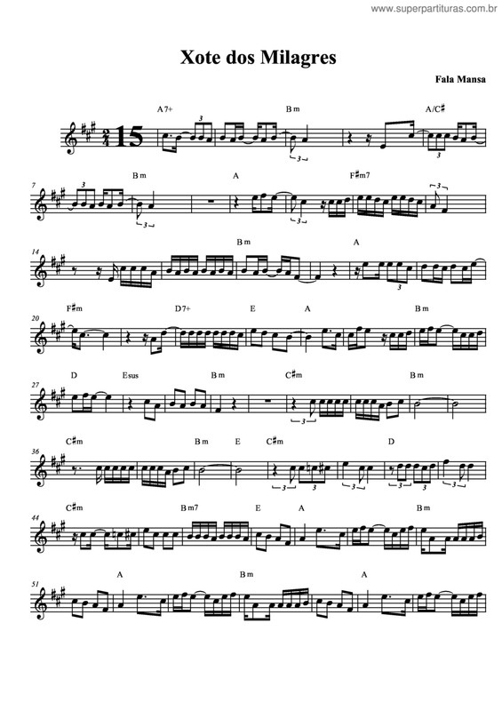 Partitura da música Xote Dos Milagres v.8