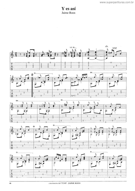 Partitura da música Y Es Así