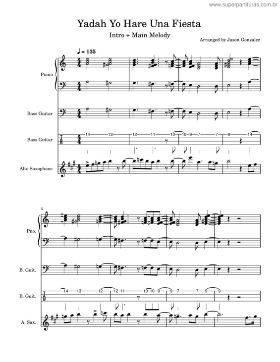 Partitura da música Yadah Yo Hare Una Fiesta Medley