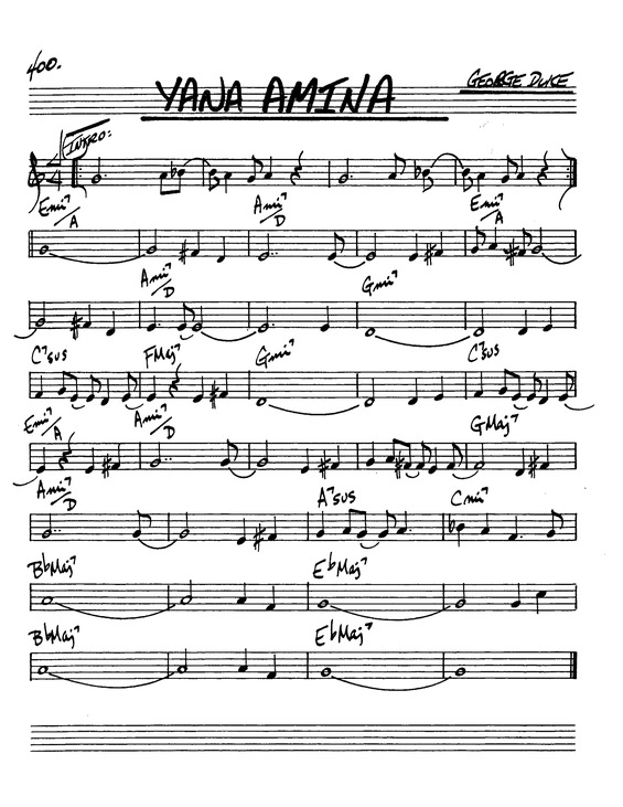 Partitura da música Yana Amina