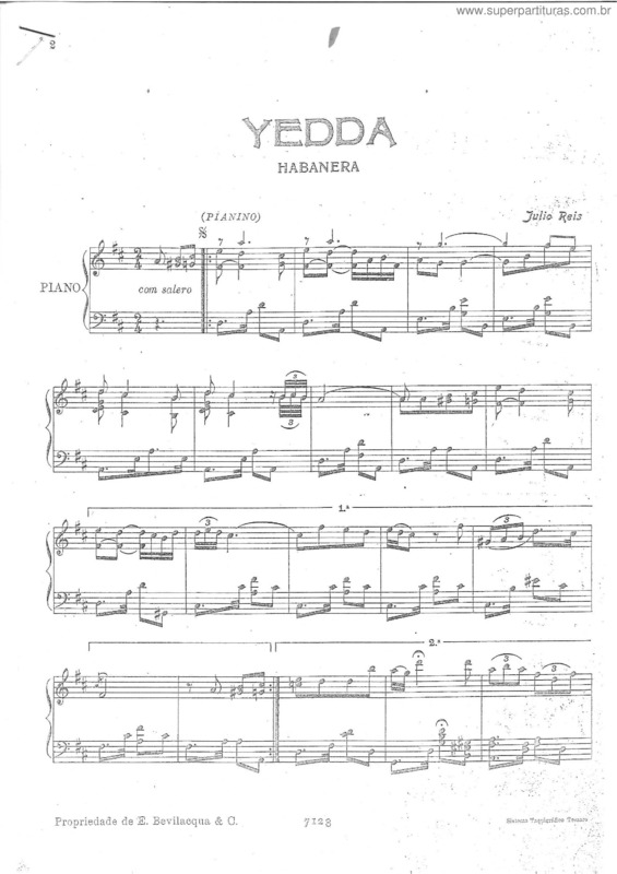 Partitura da música Yedda