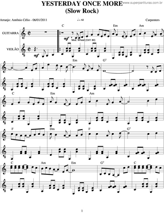 Partitura da música Yesterday v.15