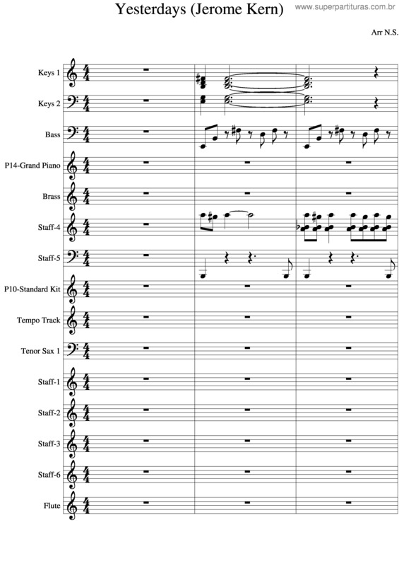 Partitura da música Yesterday v.18