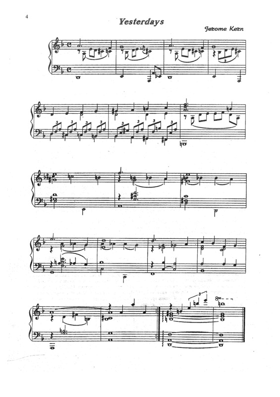 Partitura da música Yesterdays v.3