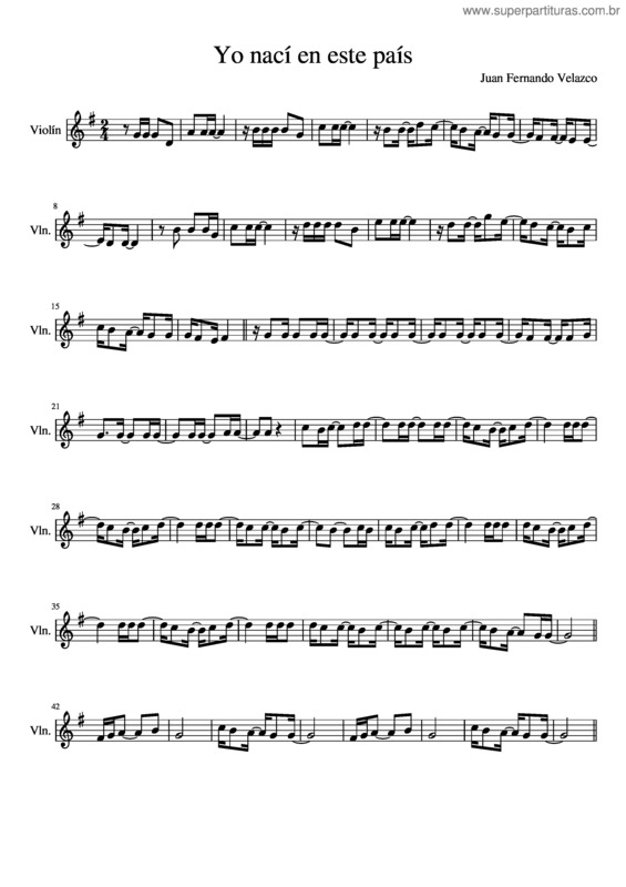Partitura da música Yo Nací En Este País v.2