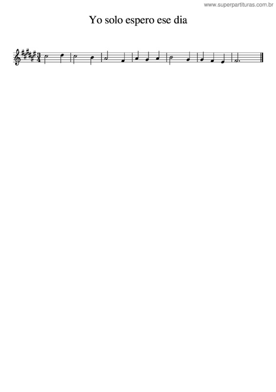 Partitura da música Yo Solo Espero Ese Dia