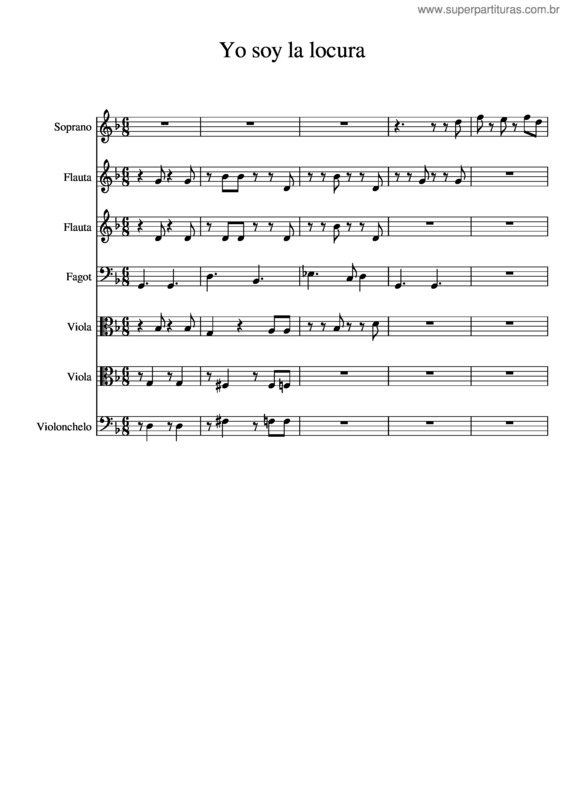Partitura da música Yo Soy La Locura