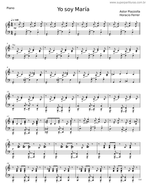 Partitura da música Yo Soy Maria – Astor Piazzolla v.7