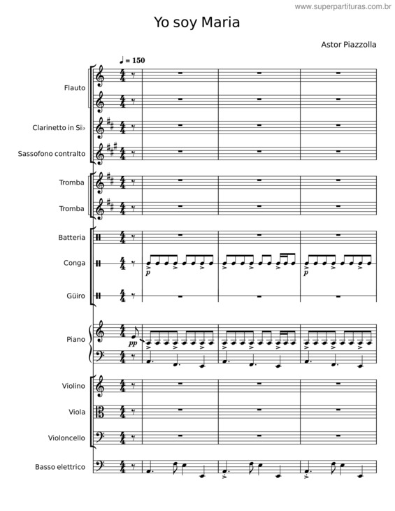 Partitura da música Yo Soy Maria – Astor Piazzolla v.8