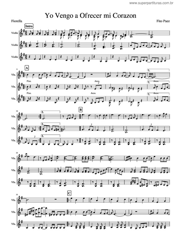 Partitura da música Yo Vengo A Ofrecer Mi Corazon v.2