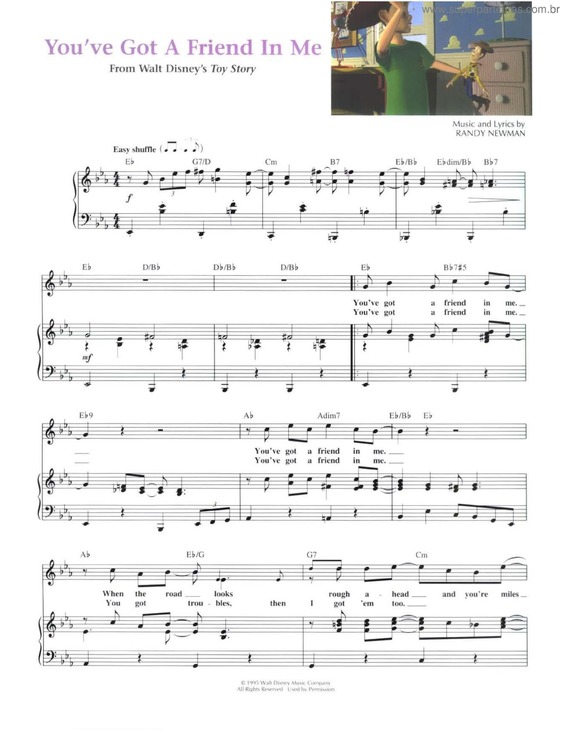 Partitura da música You `ve Got A Friend In Me