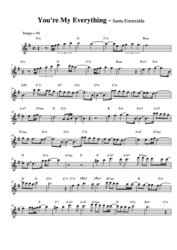 Partitura da música You Are My Everything v.3