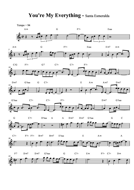 Partitura da música You Are My Everything v.4