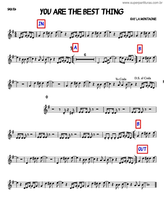 Partitura da música You Are The Best Thing – Ray Lamontagne