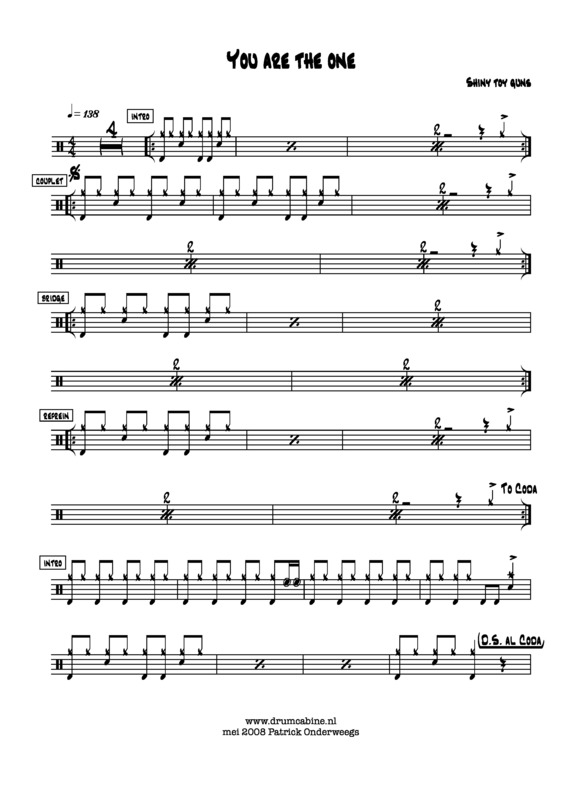 Partitura da música You Are The One v.3