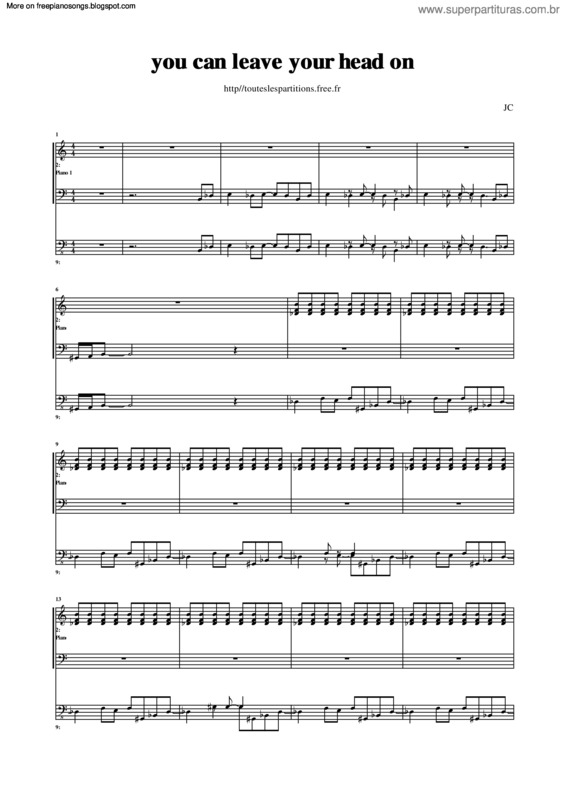 Partitura da música You Can Leave Your Hat On.PDF
